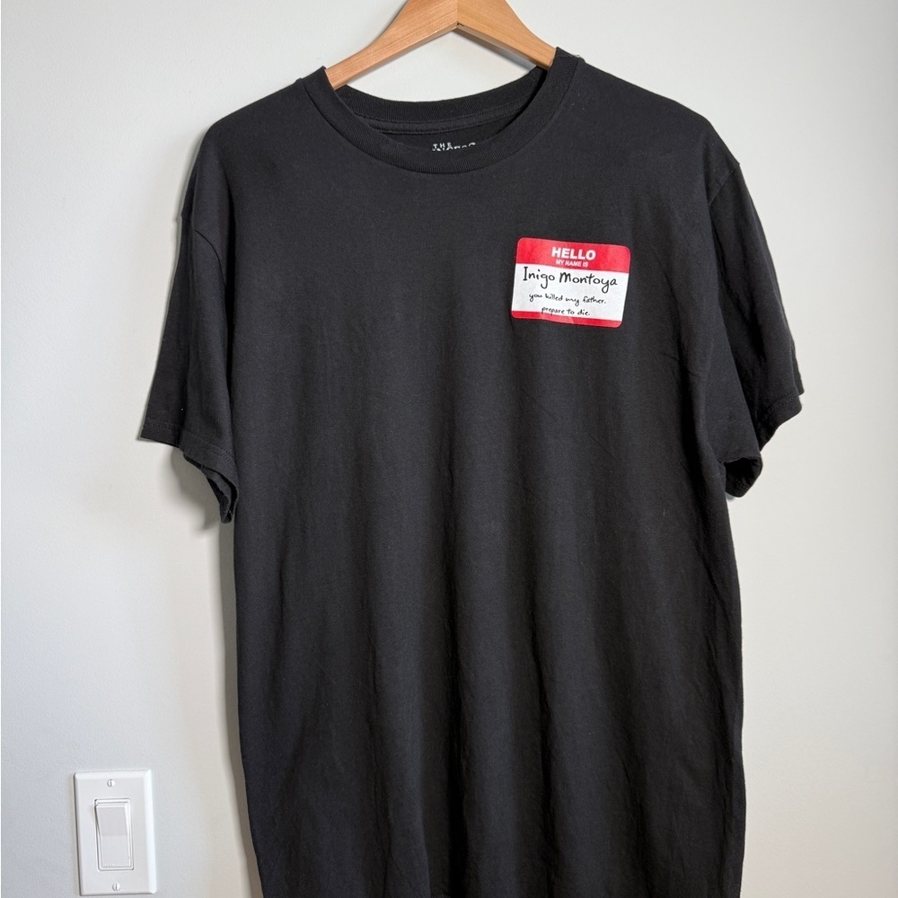 ⚔️ The‎ Princess Bride Inigo Montoya T-Shirt Size Large Hello My Name Is Black